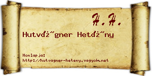 Hutvágner Hetény névjegykártya